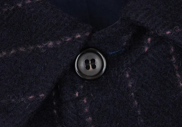 COMME des GARCONS HOMME Different Materials Reversible Balmacaan Coat K-172284_004