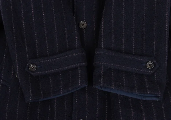 COMME des GARCONS HOMME Different Materials Reversible Balmacaan Coat K-172284_006