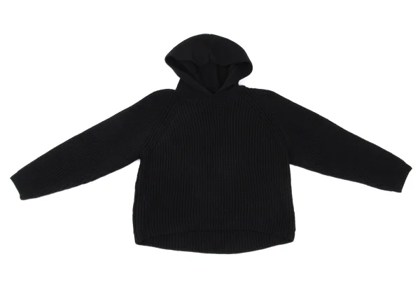 Y's Low Gauge Wool Hooded Knit Sweater K-172286_002