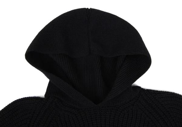 Y's Low Gauge Wool Hooded Knit Sweater K-172286_004