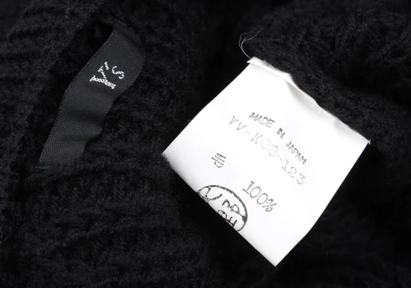 Y's Low Gauge Wool Hooded Knit Sweater K-172286_012
