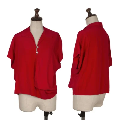 Y's Rayon Open-Collar Pullover Blouse