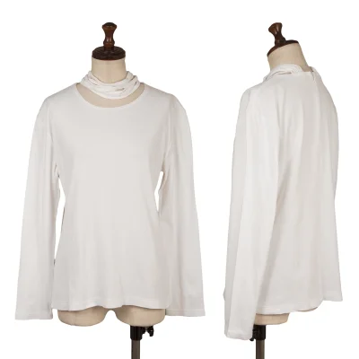 Y's Cotton Neck Strap Design T-shirt