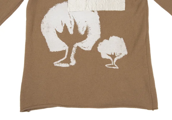 COMME des GARCONS Logo Print Wool V-neck Knit Sweater K-172290_010