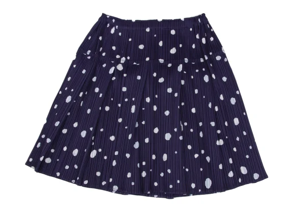 PLEATS PLEASE Hand Drawn Dot Print Pleated Mini Skirt K-172296_002