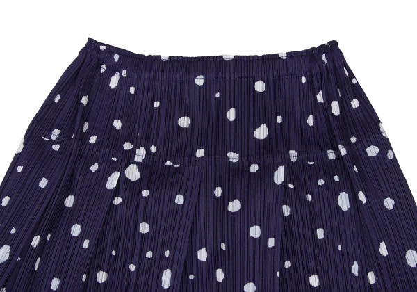 PLEATS PLEASE Hand Drawn Dot Print Pleated Mini Skirt K-172296_003