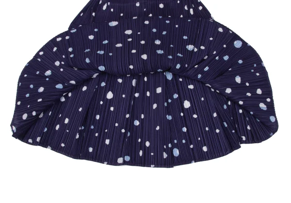 PLEATS PLEASE Hand Drawn Dot Print Pleated Mini Skirt K-172296_006