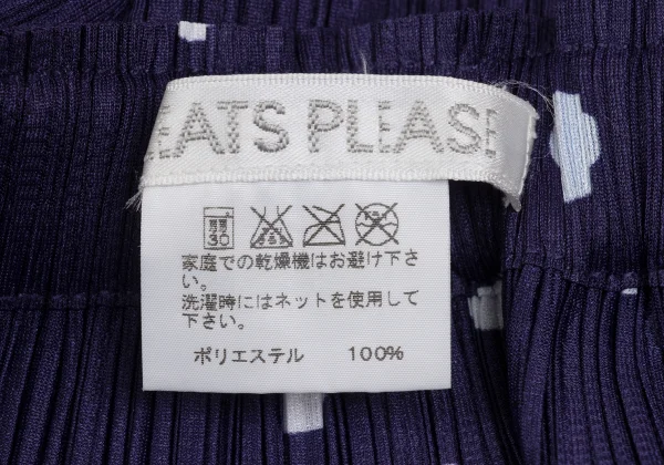 PLEATS PLEASE Hand Drawn Dot Print Pleated Mini Skirt K-172296_010