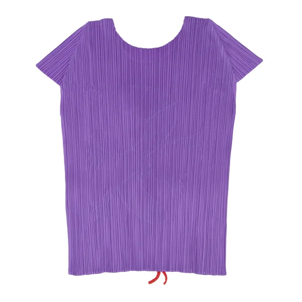 PLEATS PLEASE Pleated Lizard Patch Short-sleeved Top K-172297_011