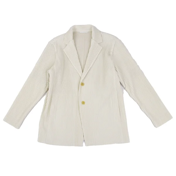 HOMME PLISSE ISSEY MIYAKE Pleated Tailored Jacket Cream 1 K-172299_001