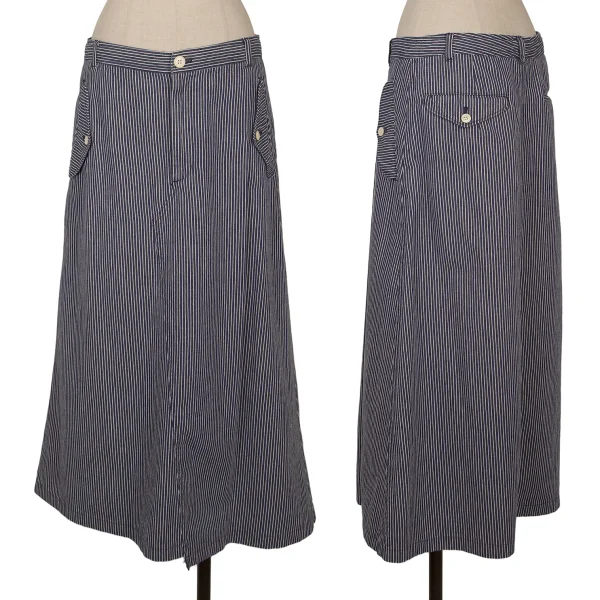 robe de chambre COMME des GARCONS Cotton Hickory Stripe Skirt  Indigo,White L K-172301_001