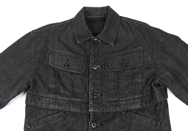 ISSEY SPORT Zip-Detachable 2-Way Denim Jacket K-172302_003