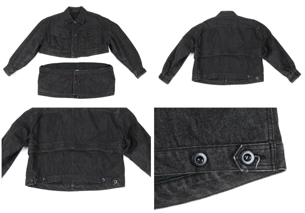 ISSEY SPORT Zip-Detachable 2-Way Denim Jacket K-172302_017