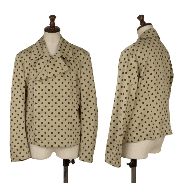 robe de chambre COMME des GARCONS Dot Print Cotton Jacket Beige,Black L K-172303_001