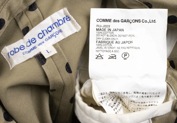 robe de chambre COMME des GARCONS Dot Print Cotton Jacket K-172303_019