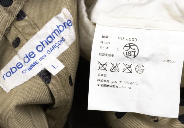 robe de chambre COMME des GARCONS Dot Print Cotton Jacket K-172303_020
