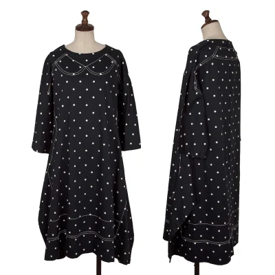 COMME des GARCONS Trompe-l'œil Stitch Dot Print 2D Dress