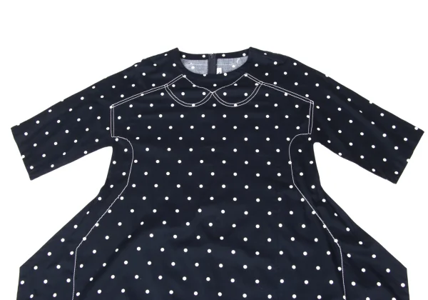 COMME des GARCONS Trompe-l'œil Stitch Dot Print 2D Dress K-172304_003