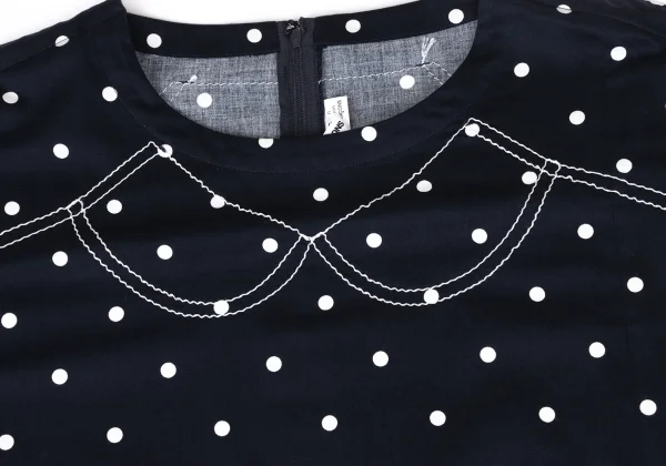 COMME des GARCONS Trompe-l'œil Stitch Dot Print 2D Dress K-172304_005