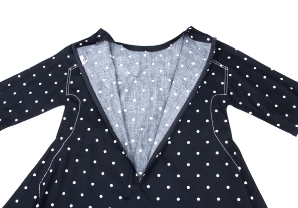 COMME des GARCONS Trompe-l'œil Stitch Dot Print 2D Dress K-172304_012