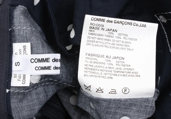 COMME des GARCONS Trompe-l'œil Stitch Dot Print 2D Dress K-172304_014