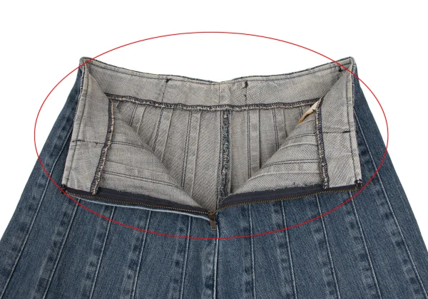 tricot COMME des GARCONS Tuck Switching Denim Skirt K-172305_008