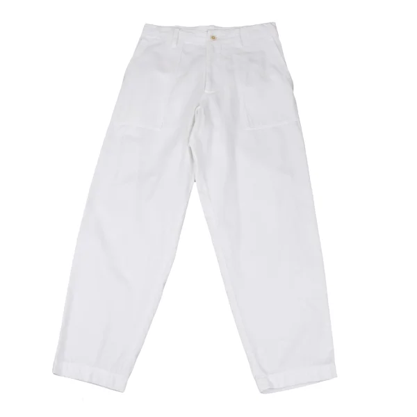 Y's Cotton Linen Tapered Pants White 1 K-172306_001