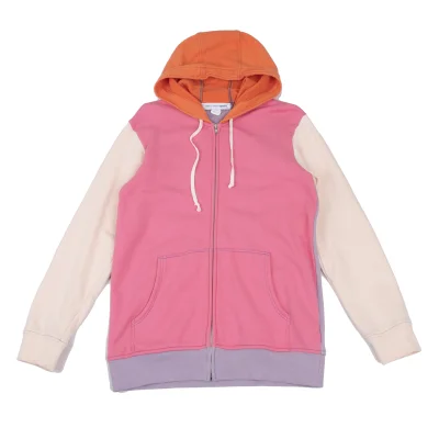 COMME des GARCONS SHIRT Back Logo Print Color-Block Zip-Up Hoodie