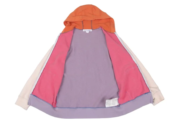 COMME des GARCONS SHIRT Back Logo Print Color-Block Zip-Up Hoodie K-172308_014
