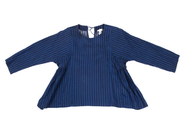 COMME des GARCONS Linen Stripe Flare Blouse K-172310_002
