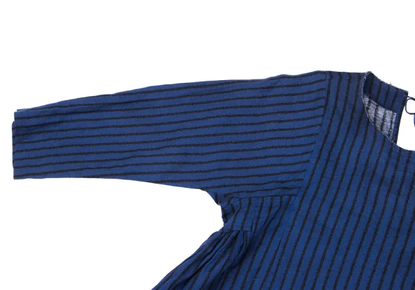 COMME des GARCONS Linen Stripe Flare Blouse K-172310_006