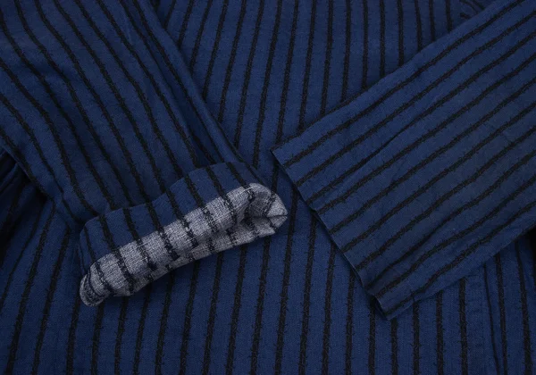 COMME des GARCONS Linen Stripe Flare Blouse K-172310_007