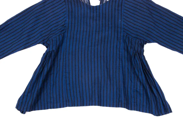 COMME des GARCONS Linen Stripe Flare Blouse K-172310_008