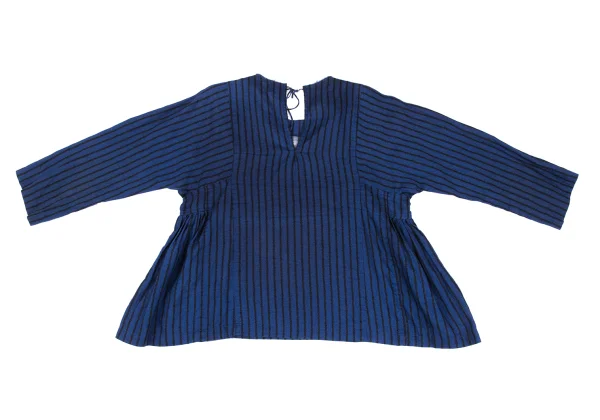 COMME des GARCONS Linen Stripe Flare Blouse K-172310_011