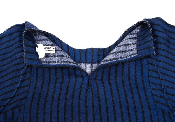 COMME des GARCONS Linen Stripe Flare Blouse K-172310_012