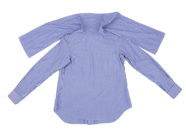 COMME des GARCONS Back Opening Shawl Collar Striped Shirt K-172311_002