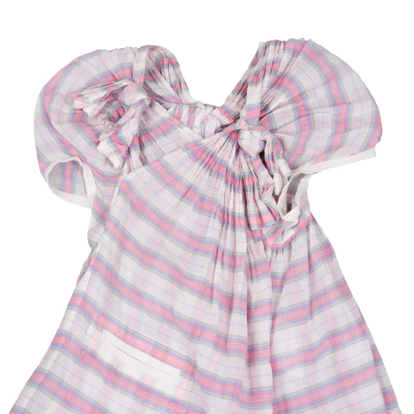 tricot COMME des GARCONS Knot Design Check Sleeveless Blouse K-172312_003