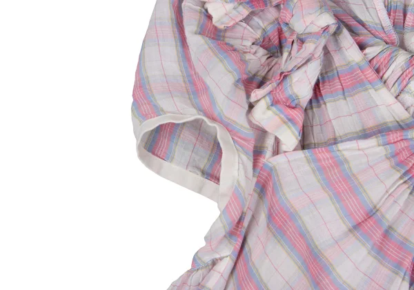 tricot COMME des GARCONS Knot Design Check Sleeveless Blouse K-172312_005