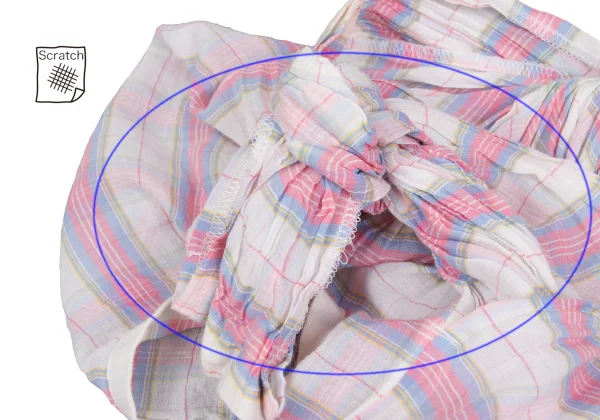 tricot COMME des GARCONS Knot Design Check Sleeveless Blouse K-172312_006