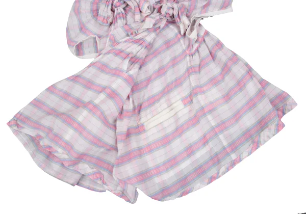 tricot COMME des GARCONS Knot Design Check Sleeveless Blouse K-172312_009