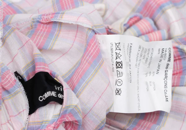 tricot COMME des GARCONS Knot Design Check Sleeveless Blouse K-172312_016