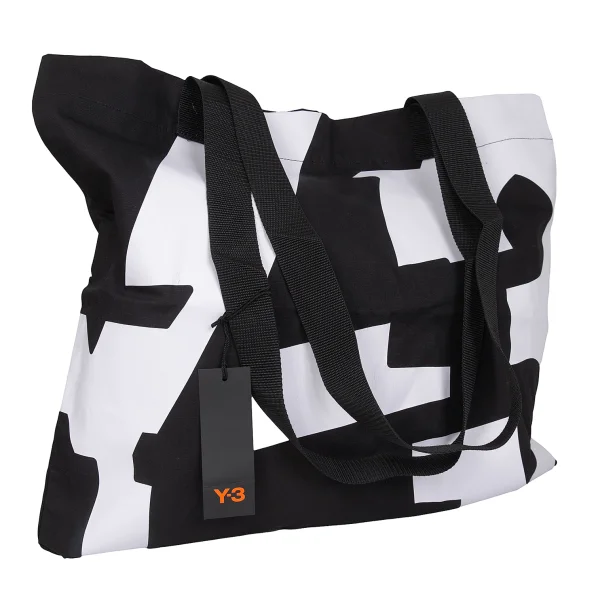 Y-3 Logo Printed Tote Bag Black,White  K-172315_001