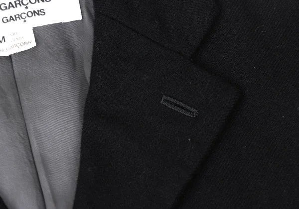 COMME des GARCONS Wool Blend Hem Bleached Notched Lapel Jacket K-172317_005