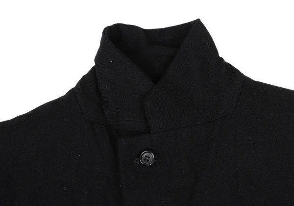 COMME des GARCONS Wool Blend Hem Bleached Notched Lapel Jacket K-172317_006