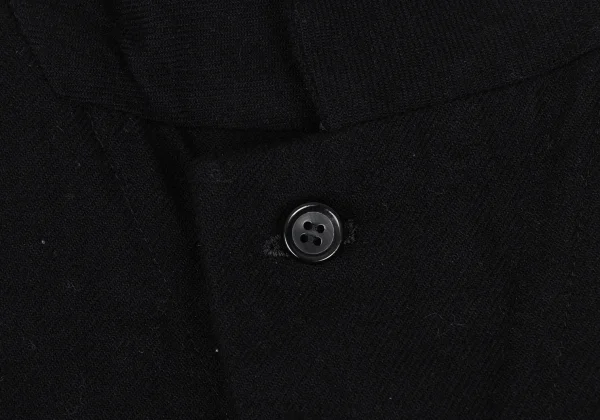 COMME des GARCONS Wool Blend Hem Bleached Notched Lapel Jacket K-172317_007