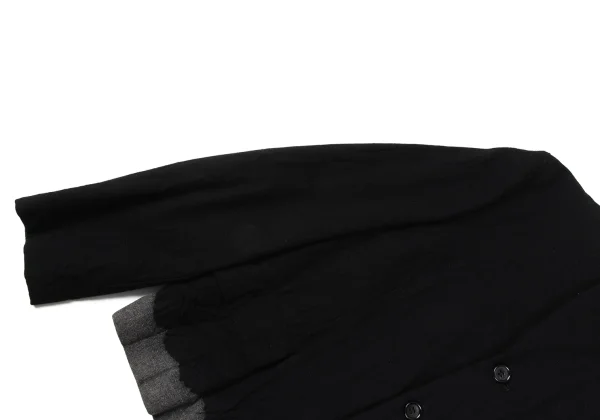 COMME des GARCONS Wool Blend Hem Bleached Notched Lapel Jacket K-172317_008