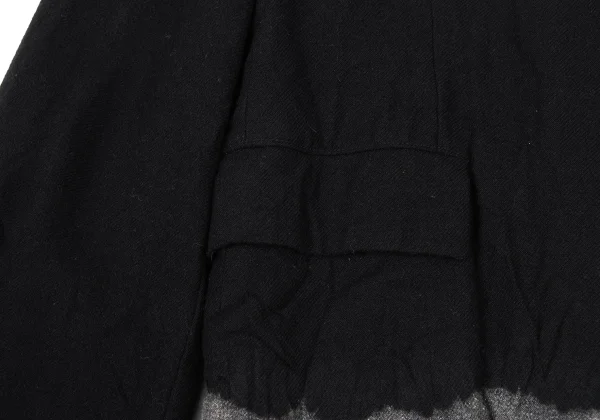 COMME des GARCONS Wool Blend Hem Bleached Notched Lapel Jacket K-172317_011