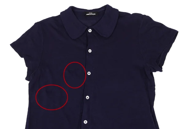 tricot COMME des GARCONS Cotton Round Collar Short Sleeve Shirt K-172318_003