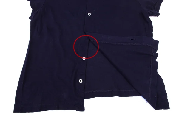 tricot COMME des GARCONS Cotton Round Collar Short Sleeve Shirt K-172318_010