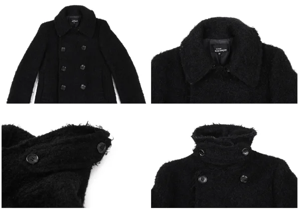tricot COMME des GARCONS Wool Blend Loop Tweed Half Coat K-172320_003